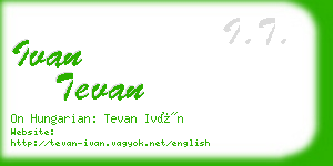 ivan tevan business card